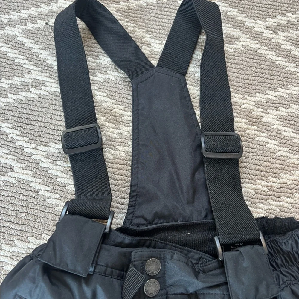 32 degrees Kids Black Snow Bib Pants with Adjustable Suspenders